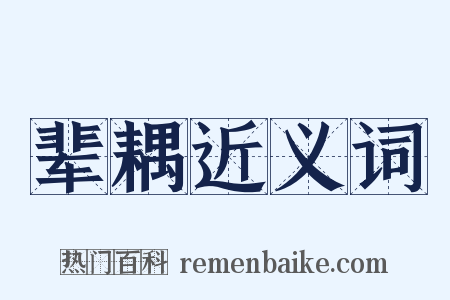 辈耦近义词是什么意思的图片